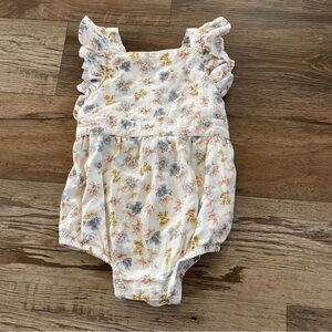 Something Navy floral baby romper 18 months